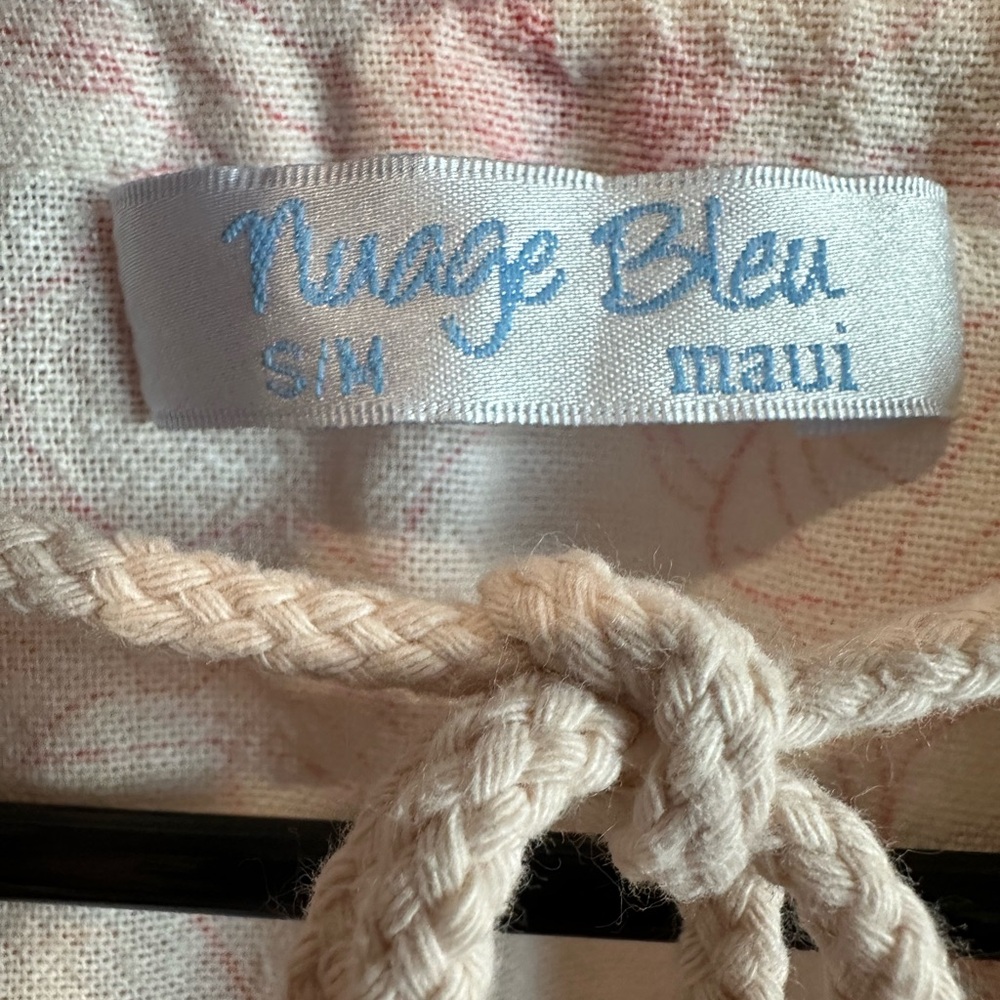 Nuage Bleu Maui Floral Cotton Peasant Top - EUC - Picture 3 of 4